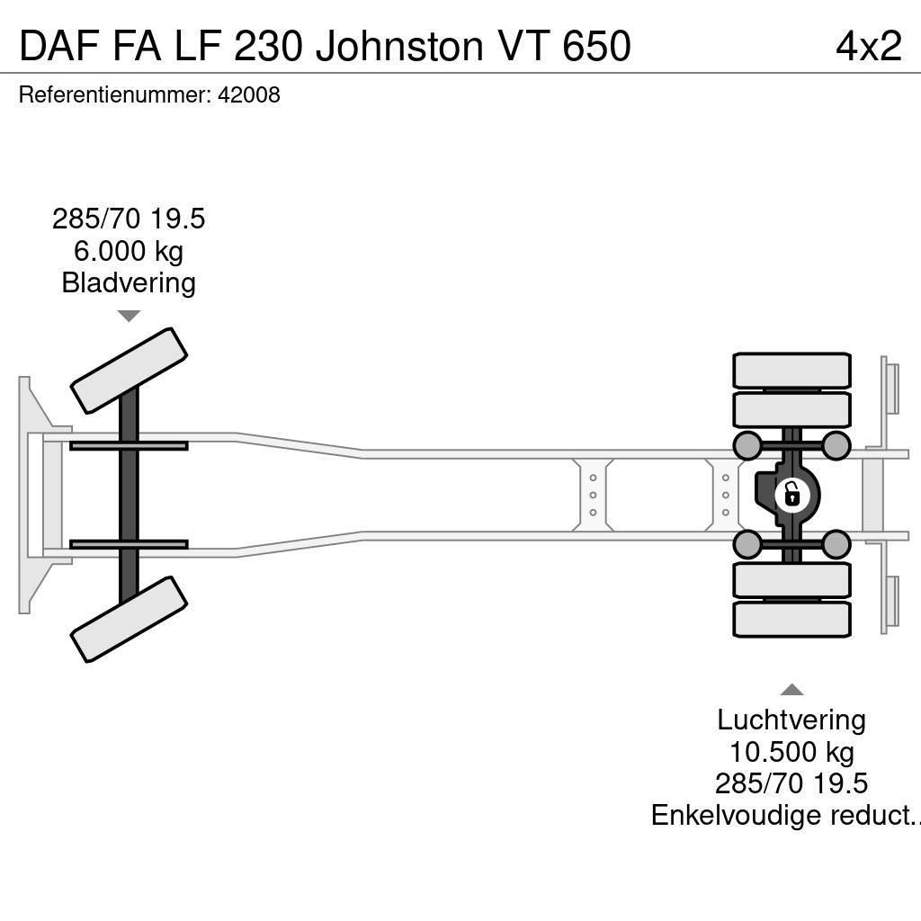 DAF FA LF 230 Johnston VT 650 Pometalni stroji