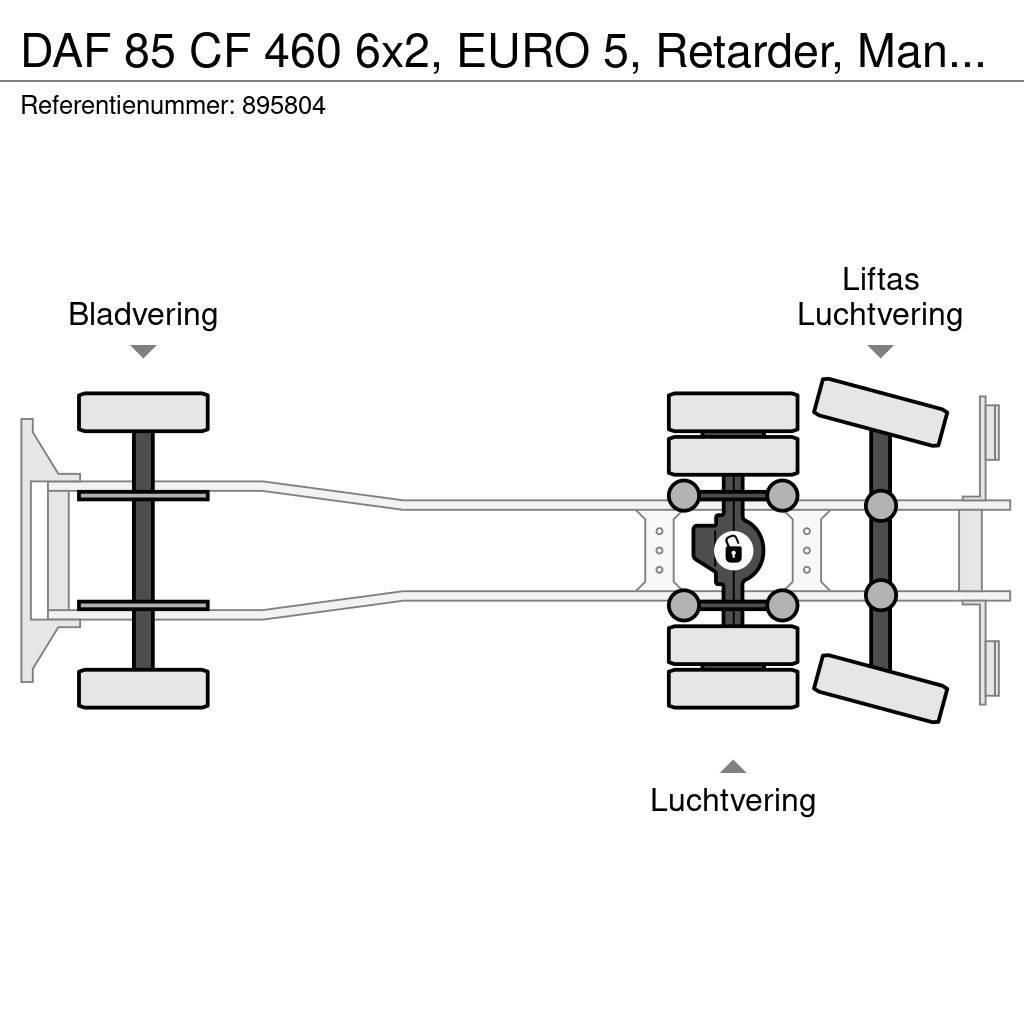 DAF 85 CF 460 6x2, EURO 5, Retarder, Manual, Fassi, Re Tovornjaki s kesonom/platojem