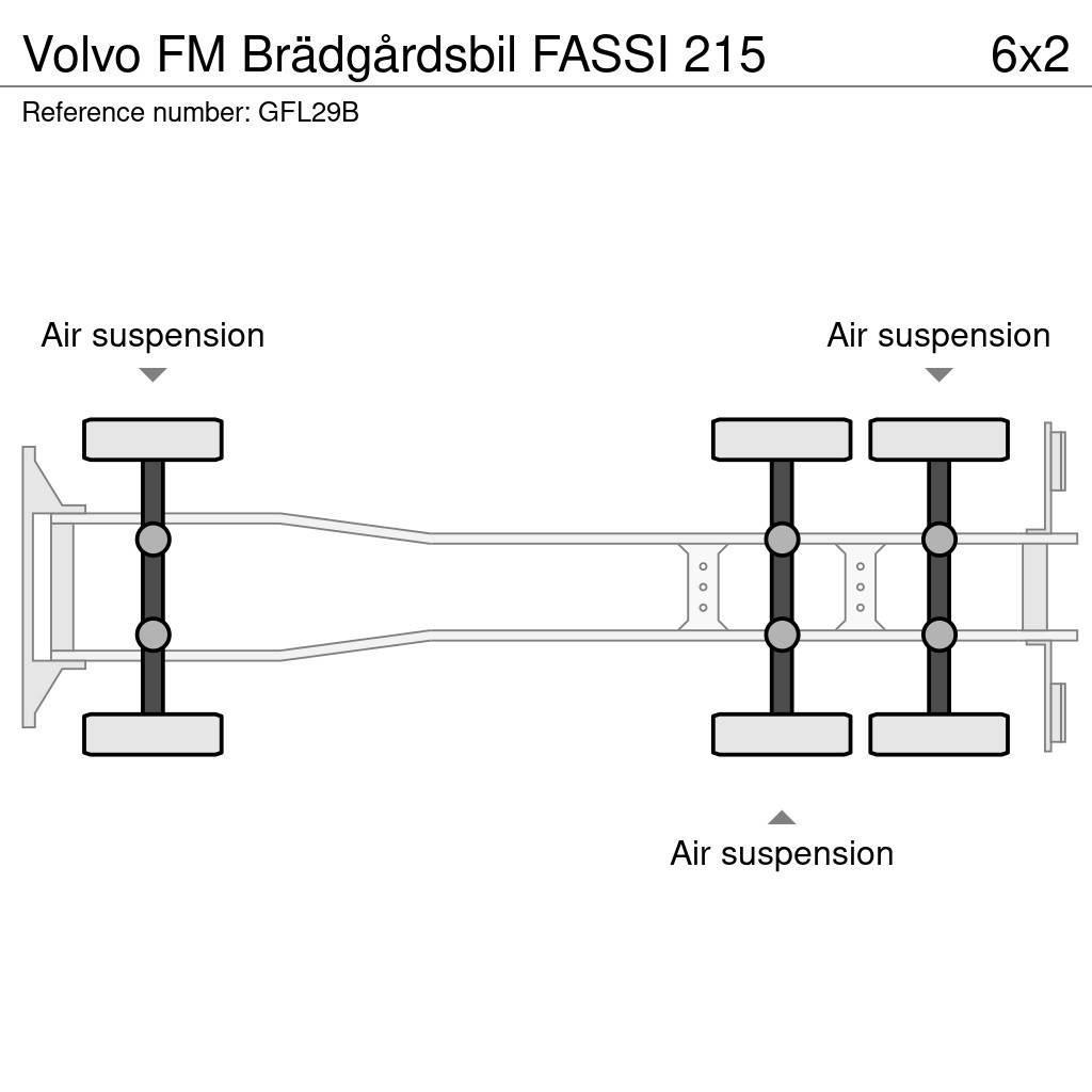 Volvo FM Brädgårdsbil FASSI 215 Tovornjaki s kesonom/platojem