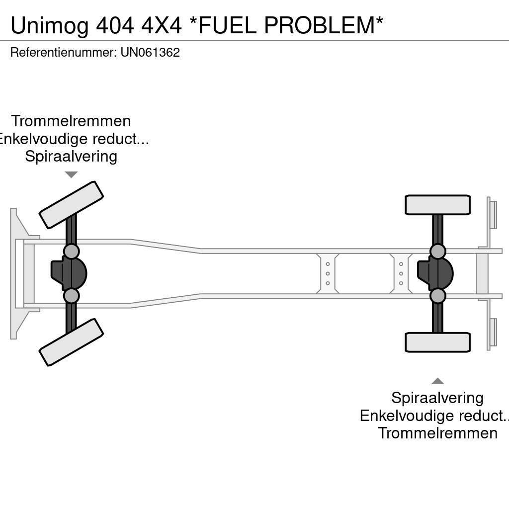 Unimog 404 4X4 *FUEL PROBLEM* Tovornjaki s kesonom/platojem