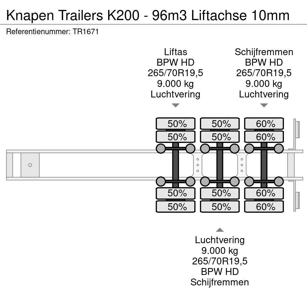 Knapen Trailers K200 - 96m3 Liftachse 10mm Tovorne pohodne polprikolice