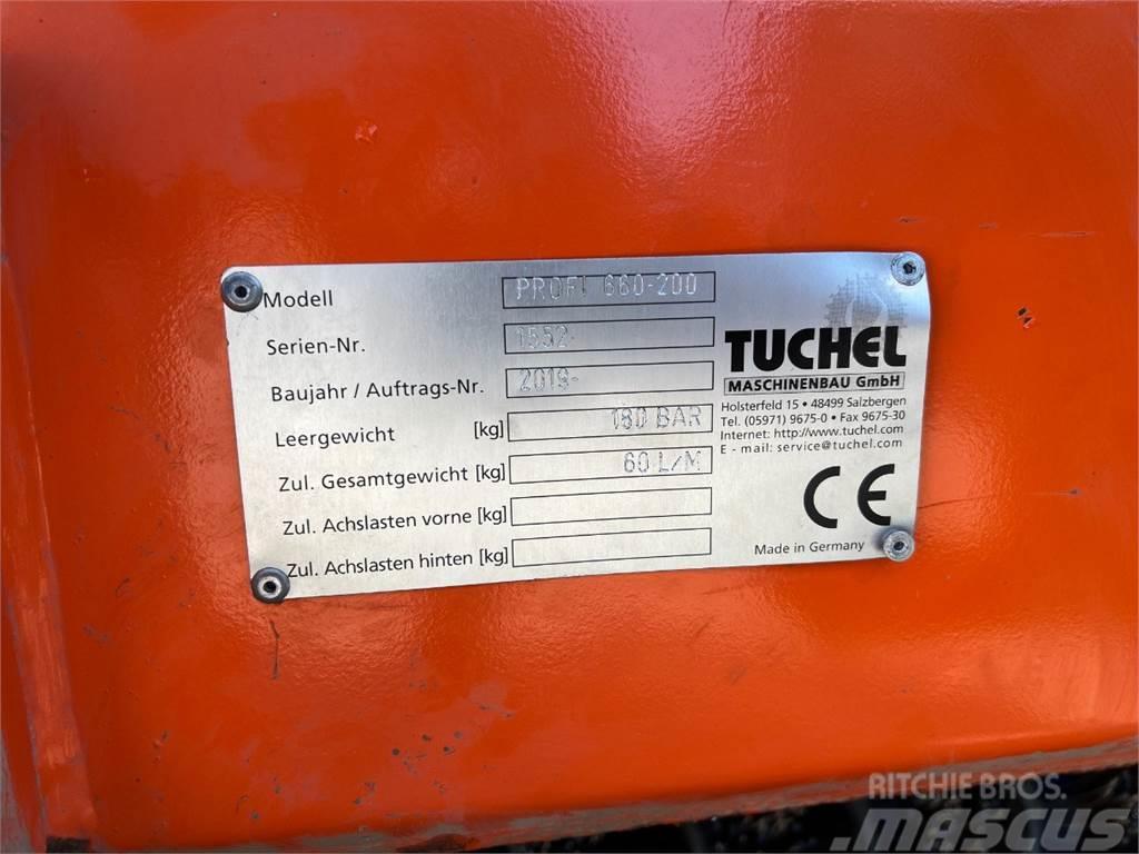 Tuchel Profi 660 kost - 200 cm. bred / Opsamler - kasse - Kolesni nakladalci