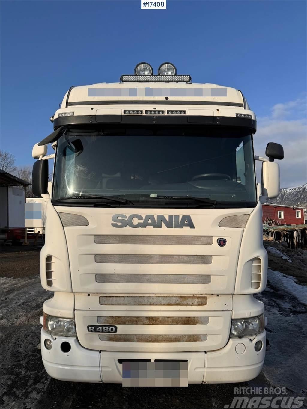 Scania R480 6x2 box truck w/ rear lift Tovornjaki zabojniki