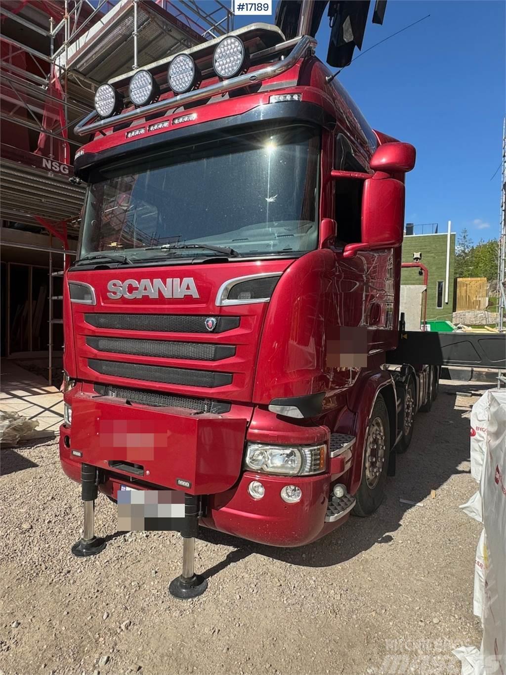 Scania R520 combi truck w/ 92 t/m Palfinger crane. Jib an Tovornjaki z žerjavom