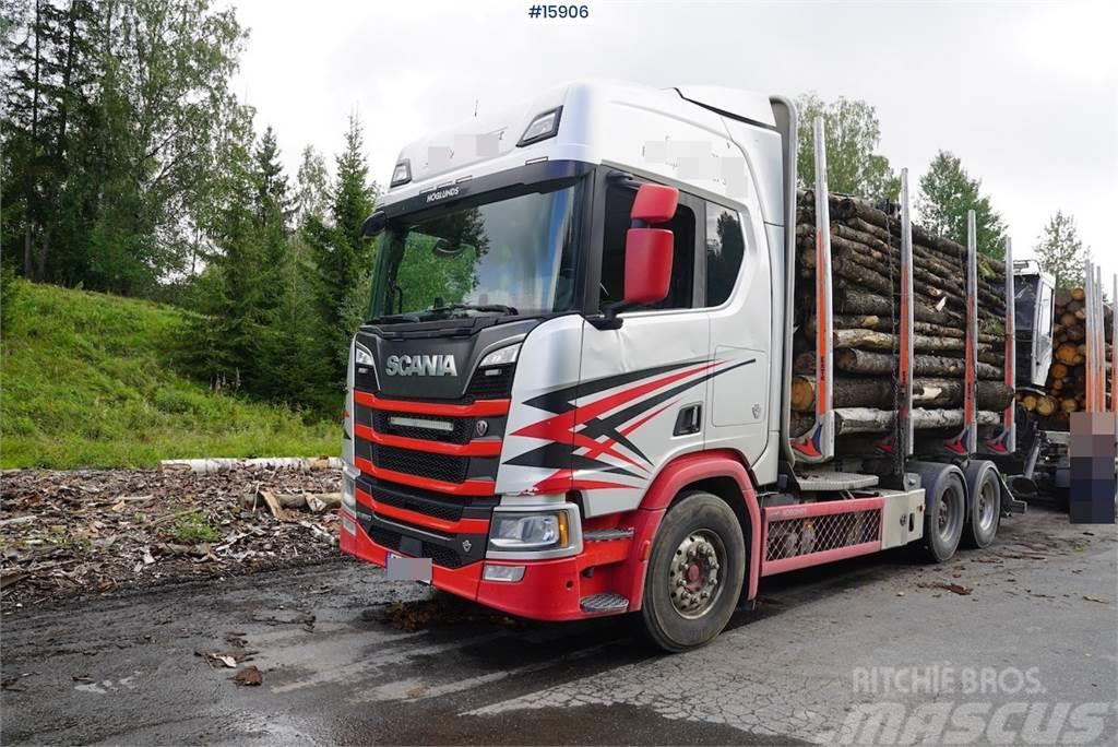 Scania R650 6x4 timber truck with crane Tovornjaki za hlode