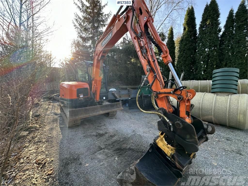 Doosan DX60R B Excavator with Engcon rotor and tools SEE  Mini bagri <7t