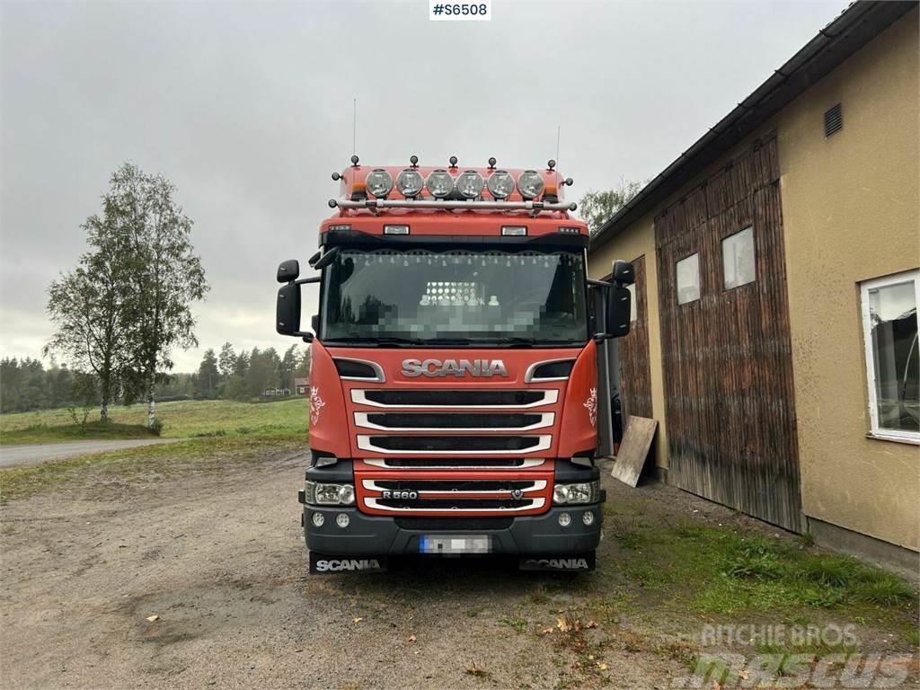 Scania R560 Timber Truck with trailer and crane Tovornjaki za hlode