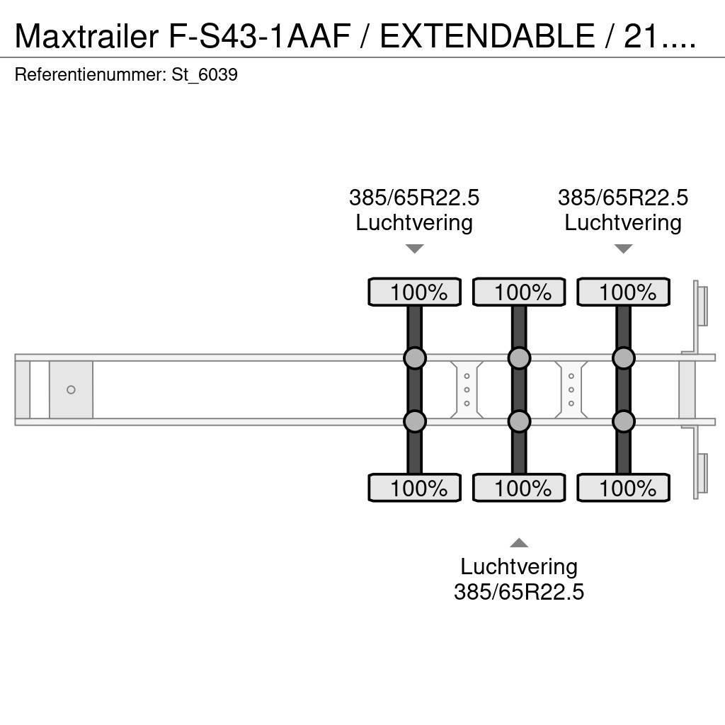 MAX Trailer F-S43-1AAF / EXTENDABLE / 21.10 mtr / TE KOOP - TE Druge polprikolice