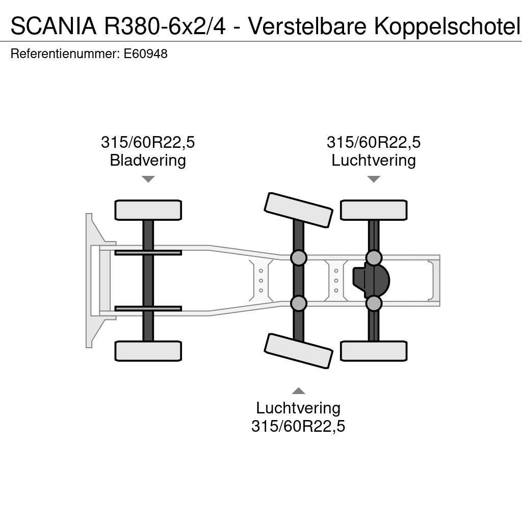 Scania R380-6x2/4 - Verstelbare Koppelschotel Vlačilci