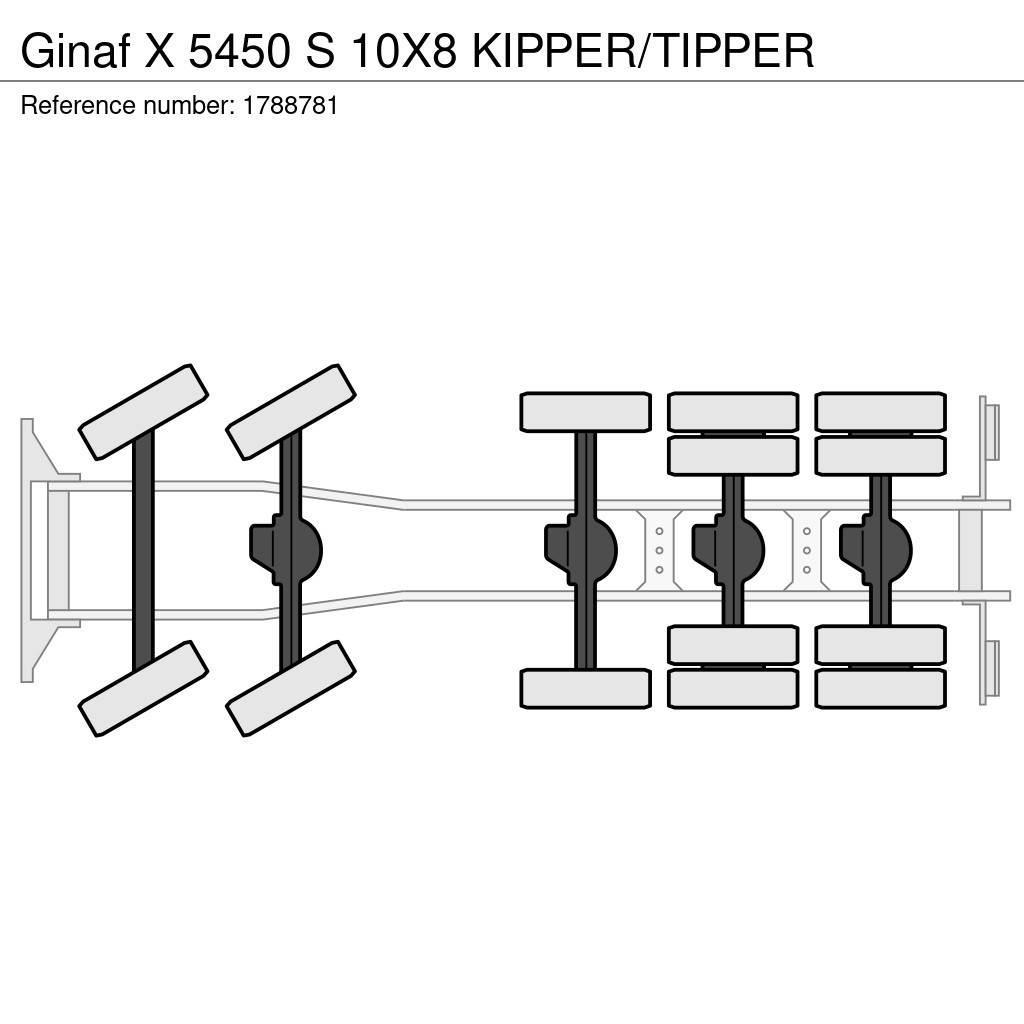 Ginaf X 5450 S 10X8 KIPPER/TIPPER Kiper tovornjaki