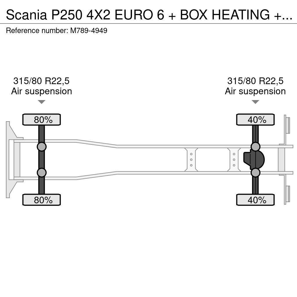 Scania P250 4X2 EURO 6 + BOX HEATING + SIDE OPENING BOX + Tovornjaki zabojniki