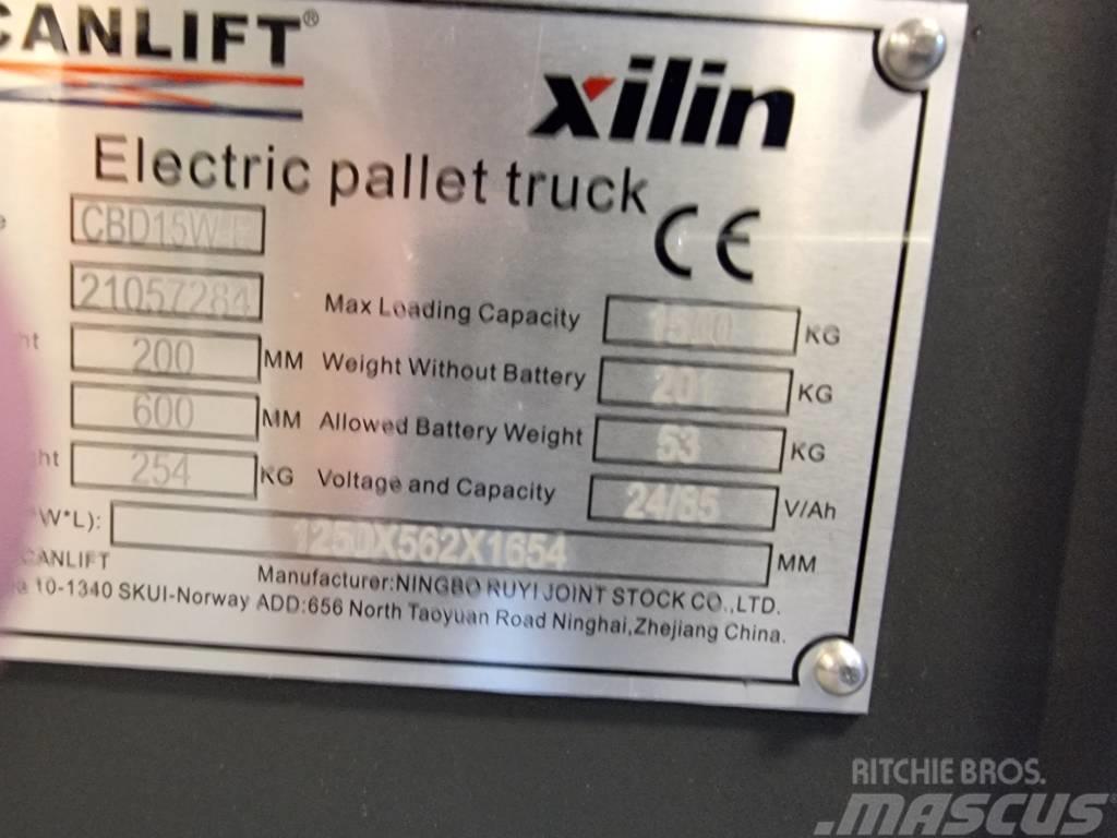 Xilin CBD15W-E -1,5 tonns palletruck med vekt (PÅ LAGER) Električni nizko dvižni viličar