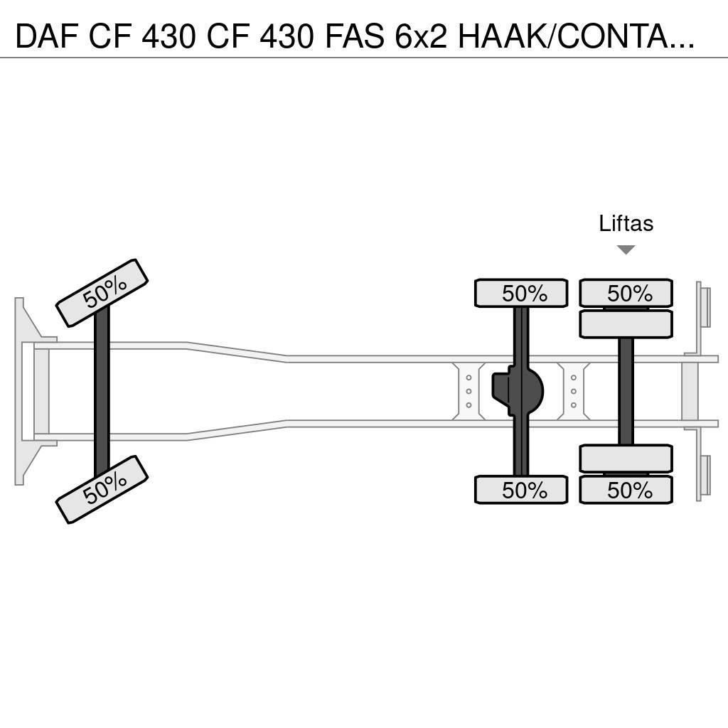 DAF CF 430 CF 430 FAS 6x2 HAAK/CONTAINER!!2018!! Kotalni prekucni tovornjaki