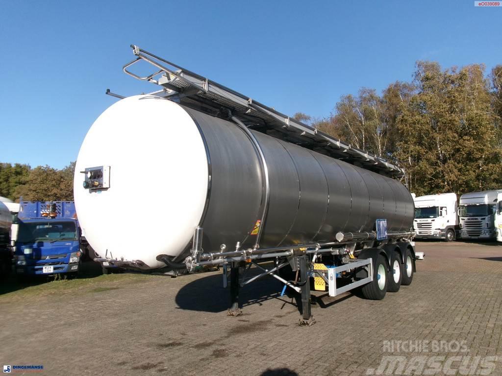 Feldbinder Chemical tank inox 37.5 m3 / 1 comp Polprikolice cisterne