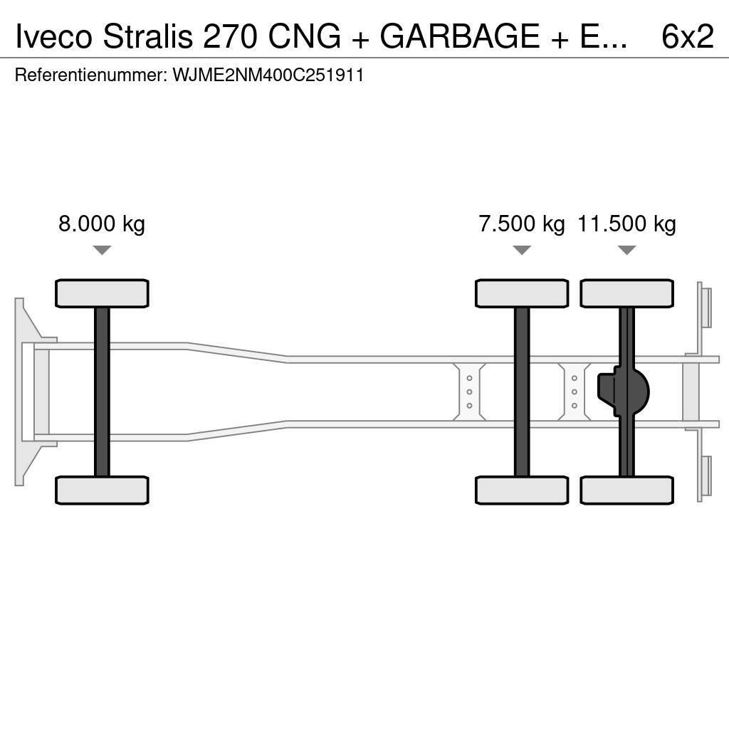 Iveco Stralis 270 CNG + GARBAGE + EURO 5 + 6X2 + RETARDE Komunalni tovornjaki