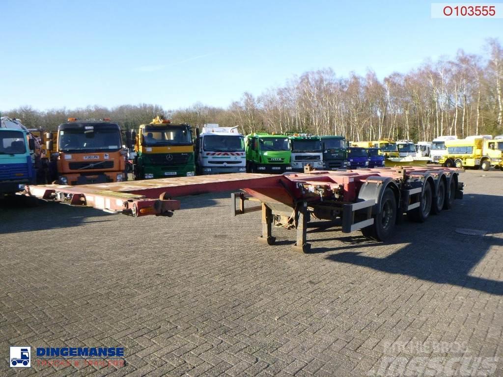 D-tec 4-axle container combi trailer (3 + 1 axles) 20-30 Kontejnerske polprikolice
