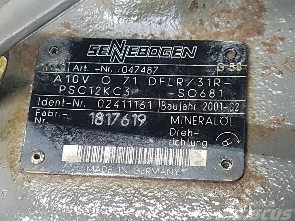 Sennebogen -Rexroth A10VO71DFLR/31R-Load sensing pump Hidravlika