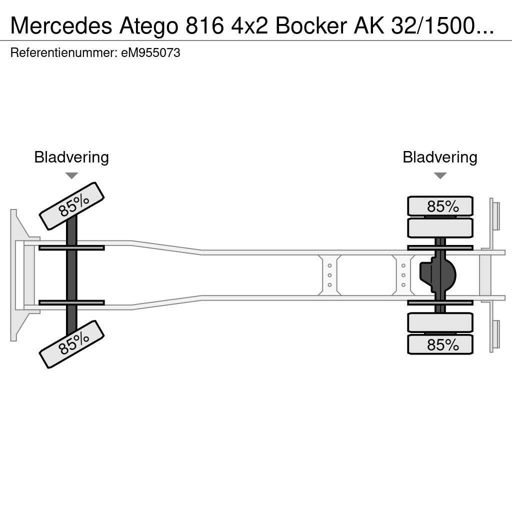 Mercedes-Benz Atego 816 4x2 Bocker AK 32/1500 SPS crane Rabljeni žerjavi za vsak teren