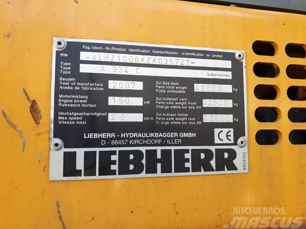 Liebherr A934C Litronic Bagri za prekladanje primarnih/sekundarnih surovin