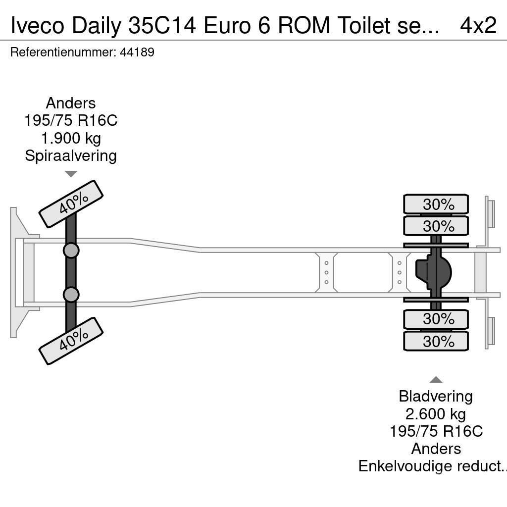 Iveco Daily 35C14 Euro 6 ROM Toilet servicewagen Vakuumski tovornjaki