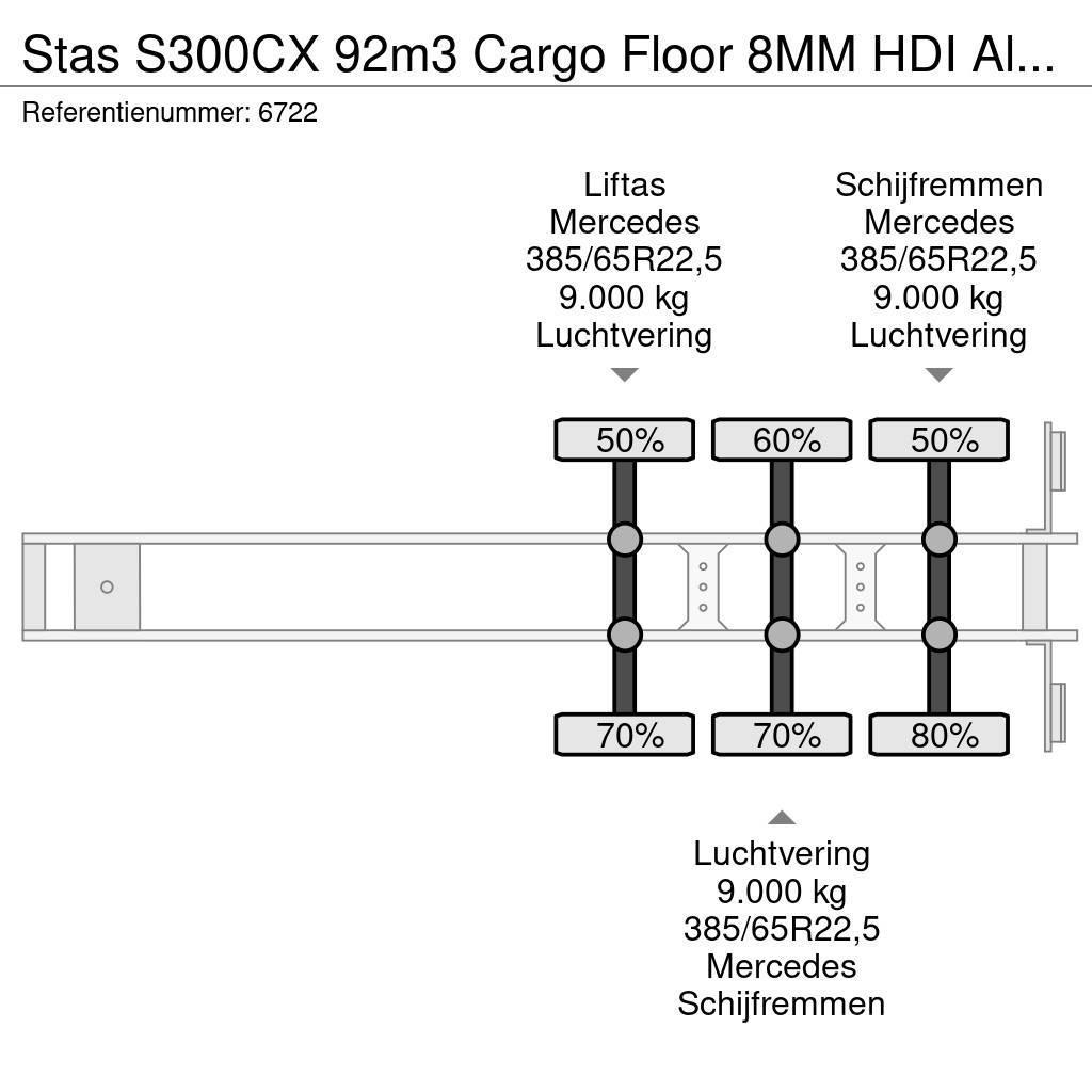 Stas S300CX 92m3 Cargo Floor 8MM HDI Alcoa's Liftachse Tovorne pohodne polprikolice