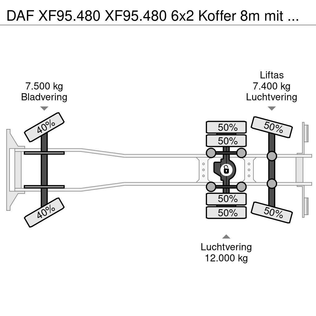 DAF XF95.480 XF95.480 6x2 Koffer 8m mit LBW Tovornjaki zabojniki