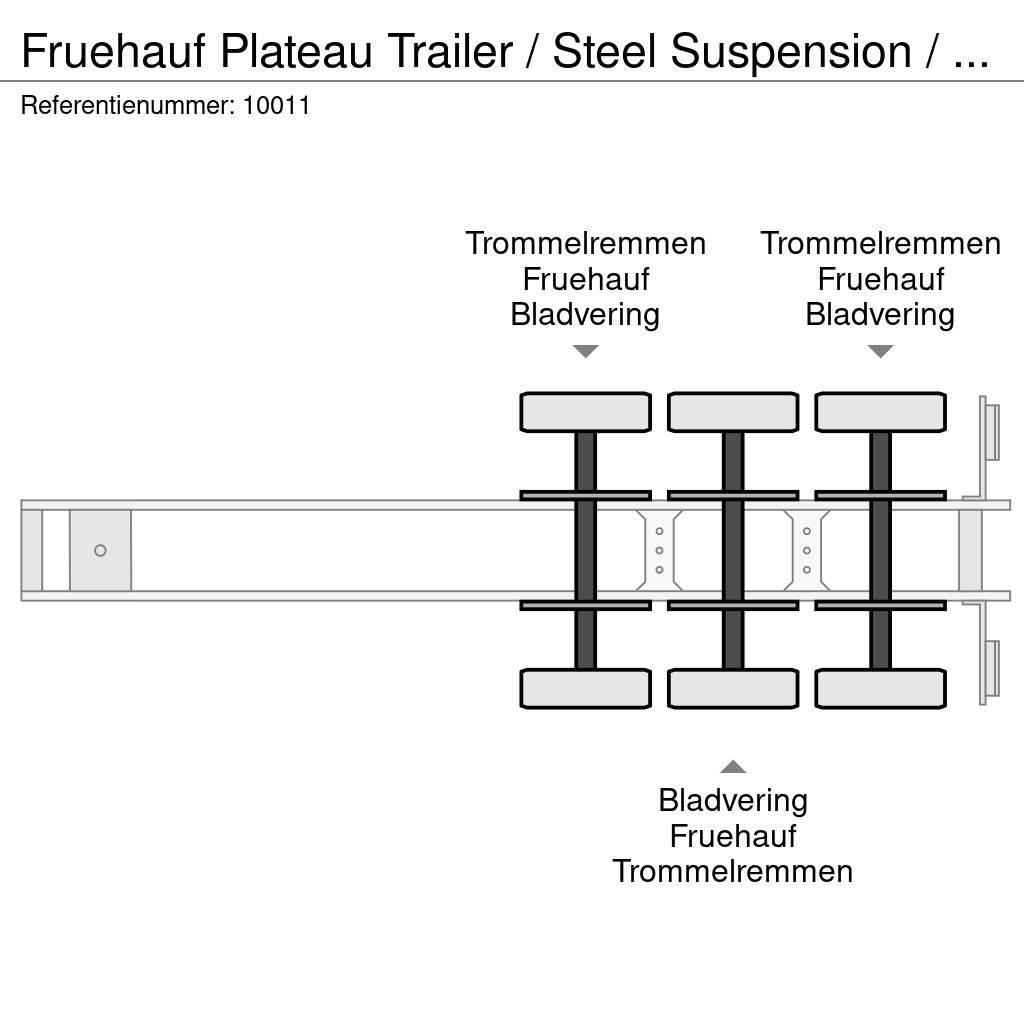 Fruehauf Plateau Trailer / Steel Suspension / Twist-Locks Kontejnerske polprikolice