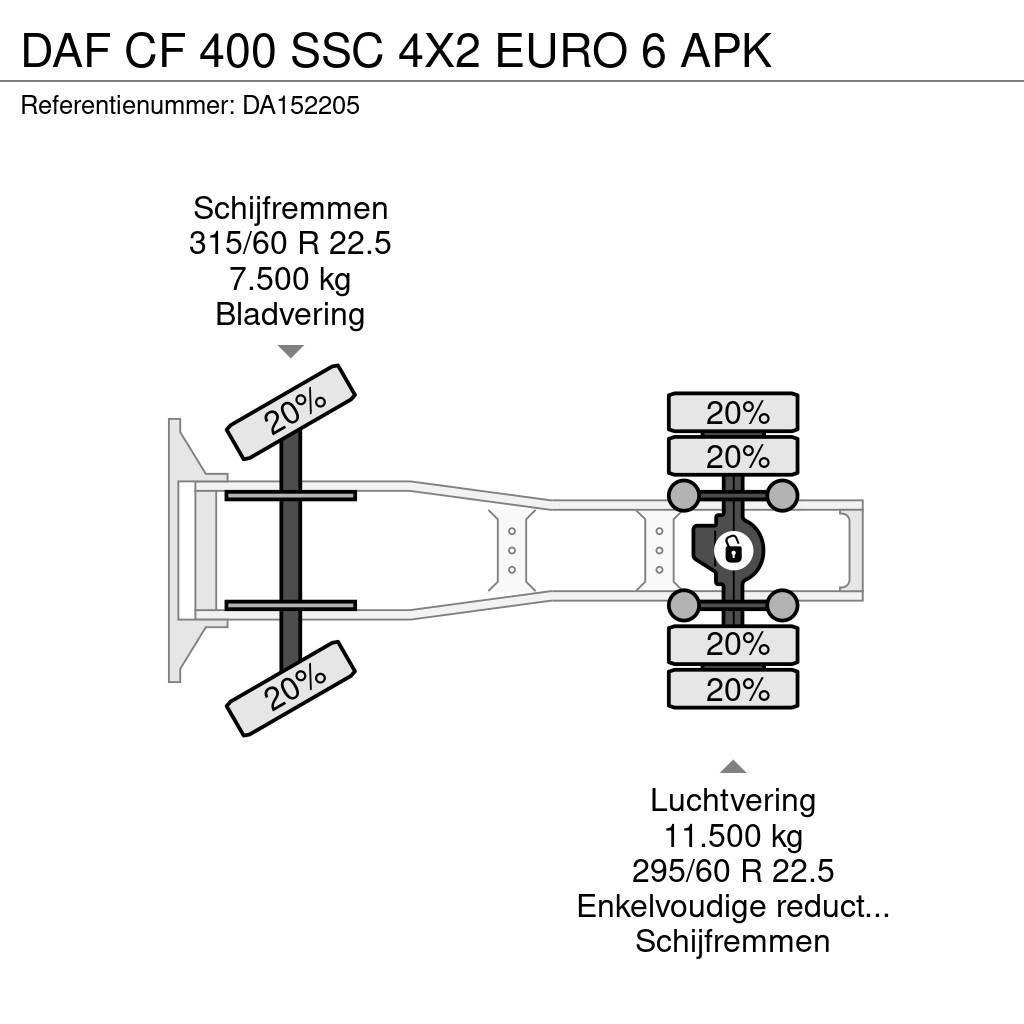 DAF CF 400 SSC 4X2 EURO 6 APK Vlačilci