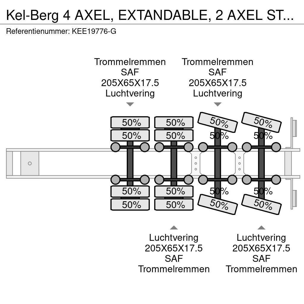 Kel-Berg 4 AXEL, EXTANDABLE, 2 AXEL STEERING Nizko noseče polprikolice