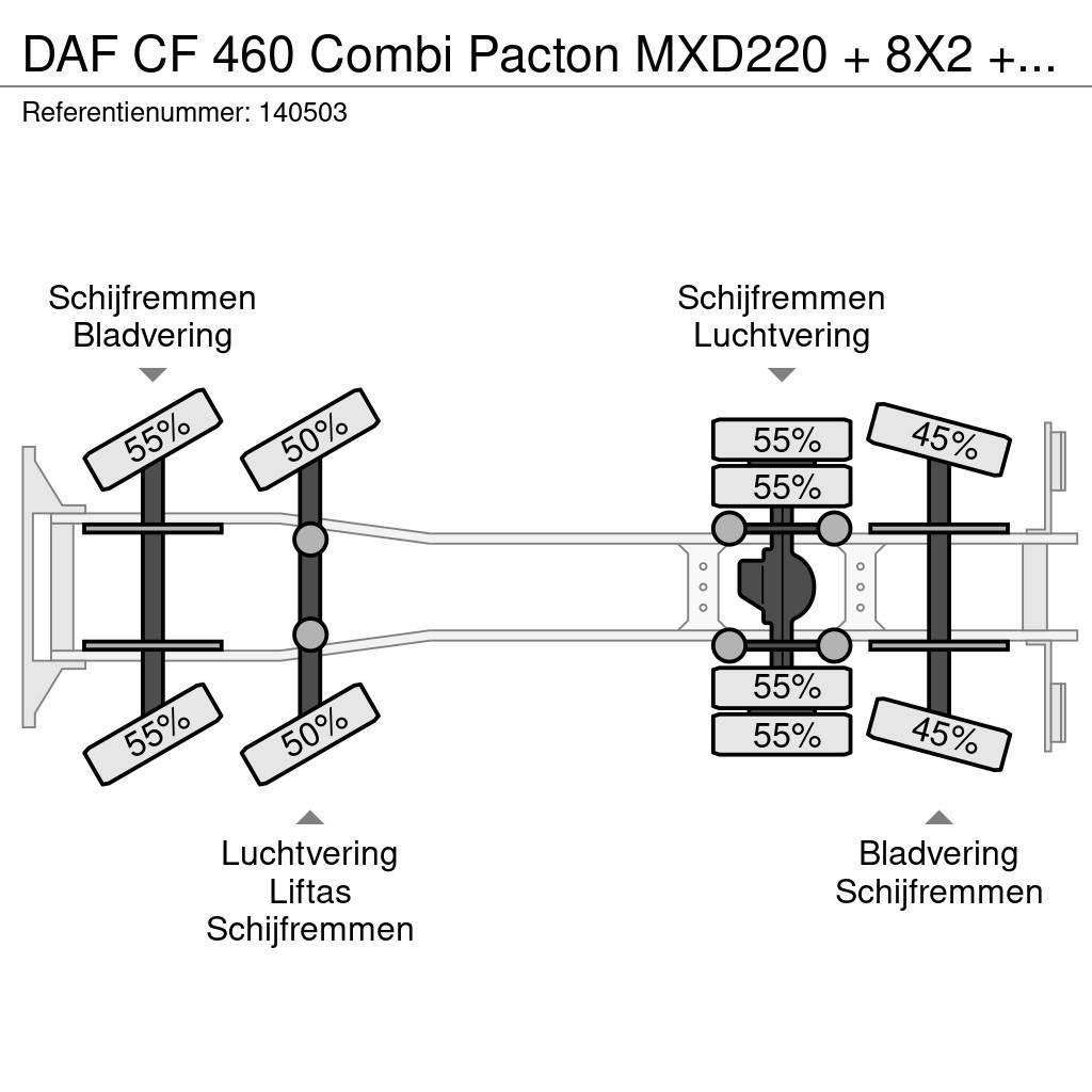 DAF CF 460 Combi Pacton MXD220 + 8X2 + Manual + Euro 6 Rabljeni žerjavi za vsak teren