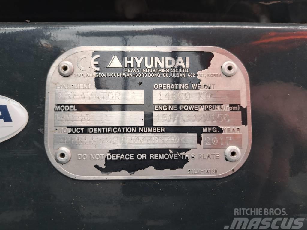 Hyundai HW140 Bagri na kolesih