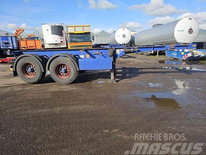 Krone 2 axle | 20 ft container chassis | steel suspensio Kontejnerske polprikolice