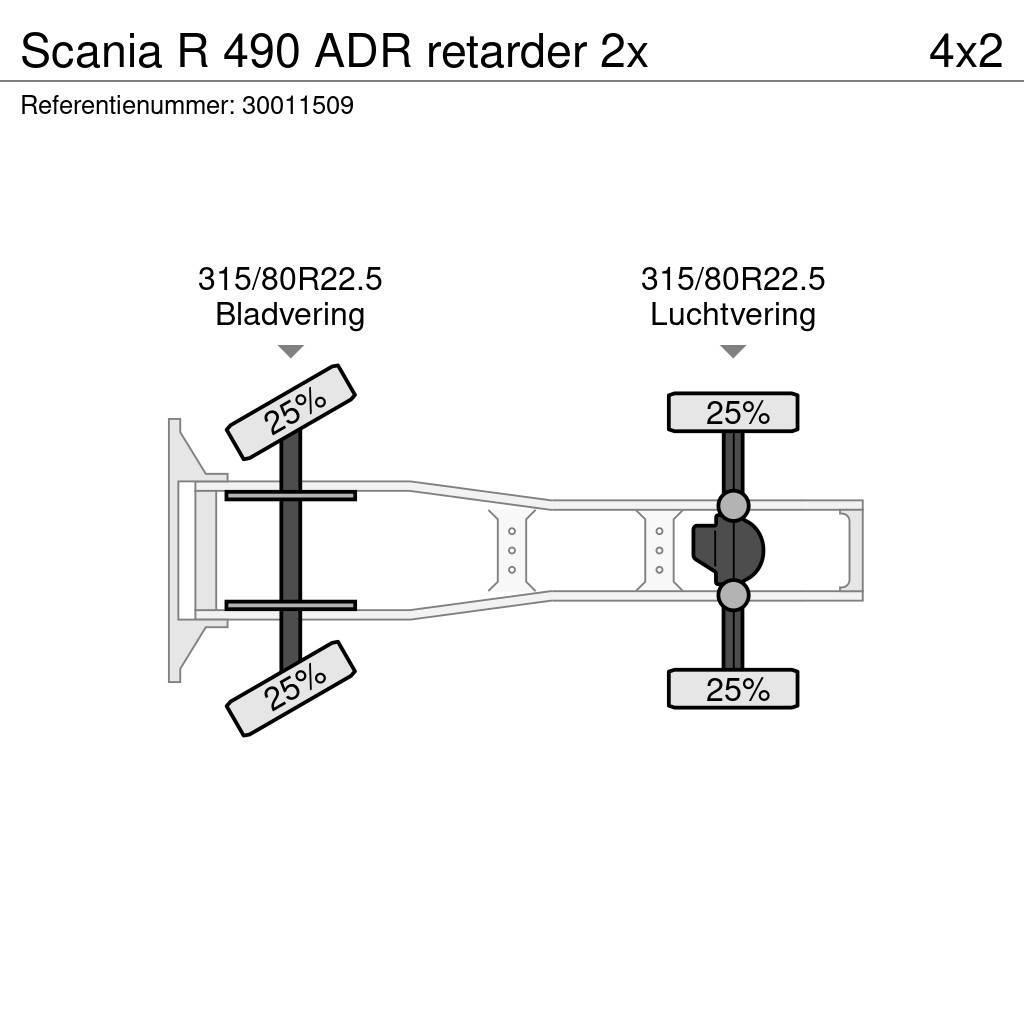 Scania R 490 ADR retarder 2x Vlačilci