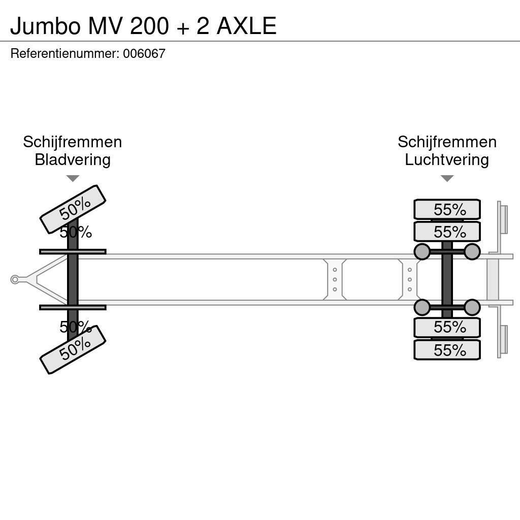 Jumbo MV 200 + 2 AXLE Prikolica s ponjavo