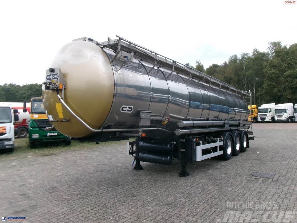 Van Hool Chemical tank inox 33 m3 / 3 comp / ADR 30-03-2024 Polprikolice cisterne