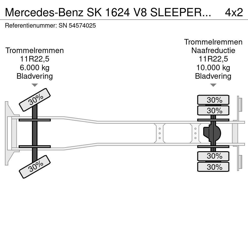 Mercedes-Benz SK 1624 V8 SLEEPERCAB WITH OPEN BOX (ZF-MANUAL GEA Tovornjaki s kesonom/platojem