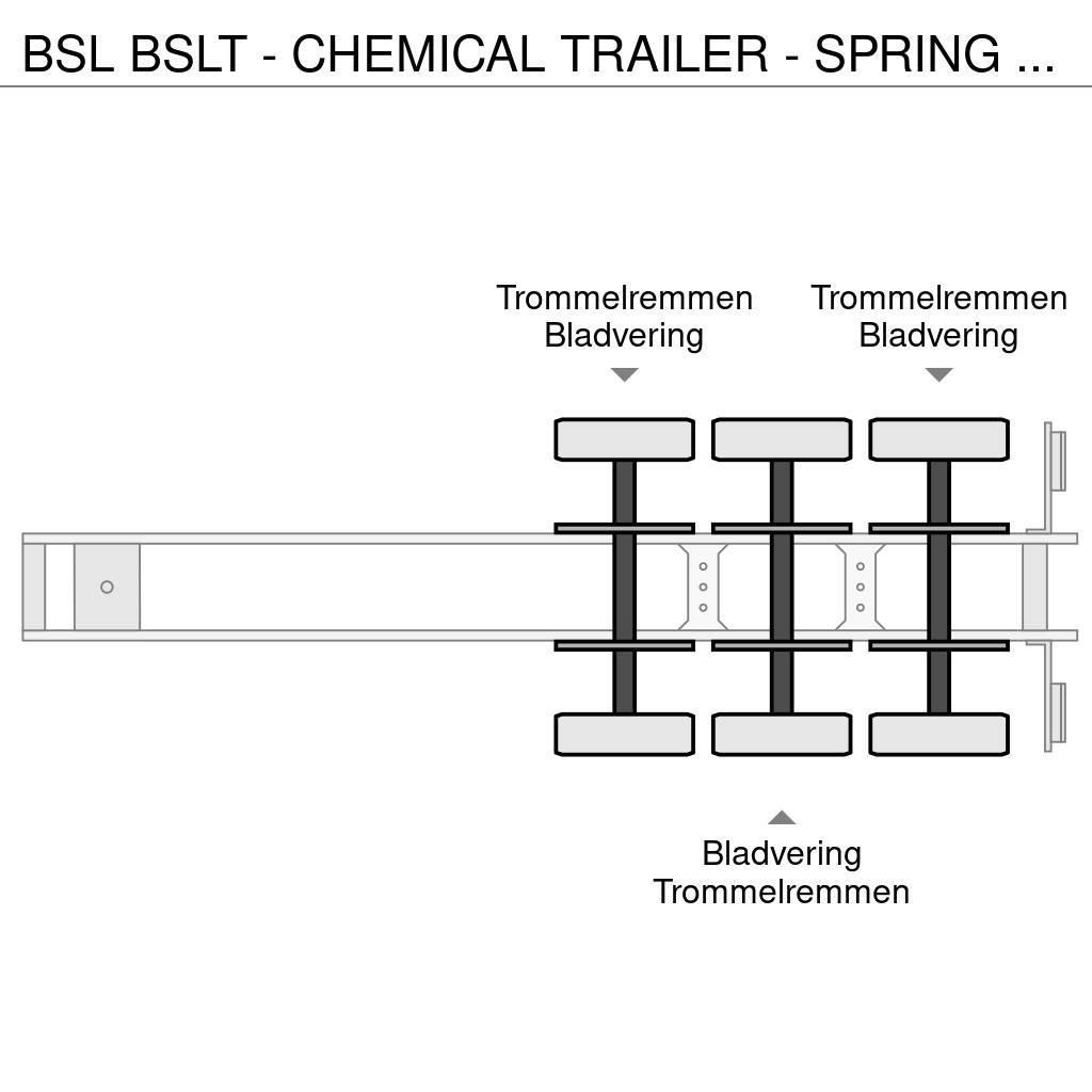BSL T - CHEMICAL TRAILER - SPRING SUSPENSION Polprikolice cisterne