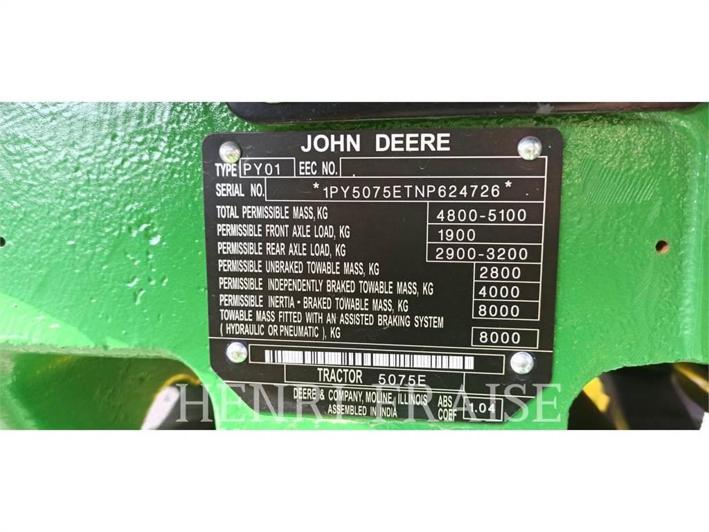 John Deere 5075E Traktorji