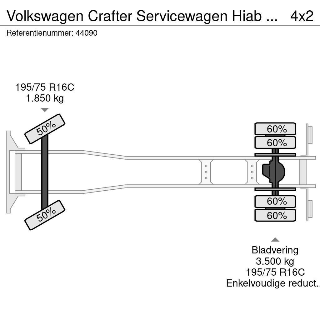 Volkswagen Crafter Servicewagen Hiab 1,3 Tonmeter laadkraan J Rabljeni žerjavi za vsak teren