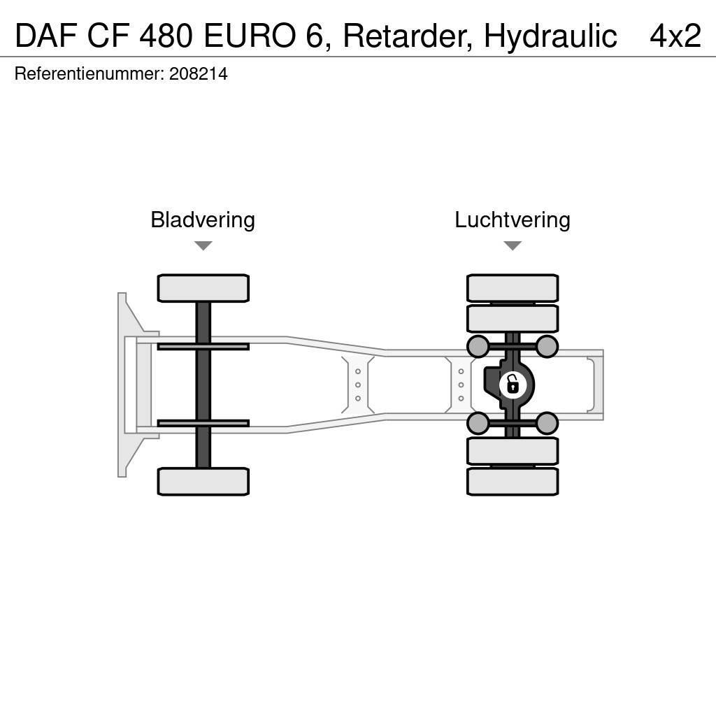 DAF CF 480 EURO 6, Retarder, Hydraulic Vlačilci