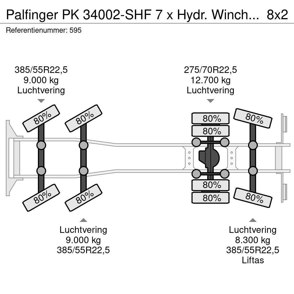Palfinger PK 34002-SHF  7 x Hydr.  Winch  Scania R580 8x2  E Rabljeni žerjavi za vsak teren