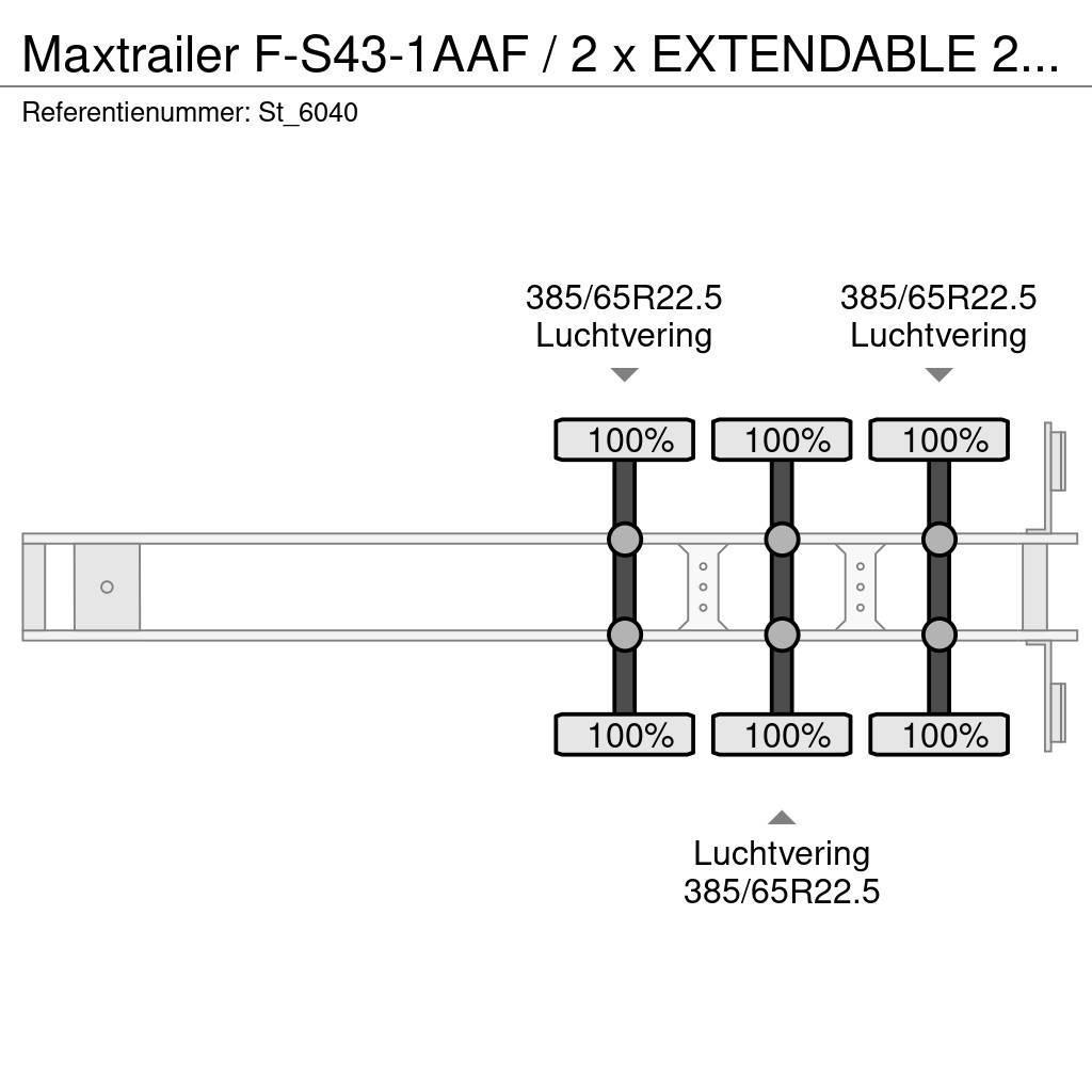 MAX Trailer F-S43-1AAF / 2 x EXTENDABLE 29.3 mtr / TE KOOP - T Druge polprikolice