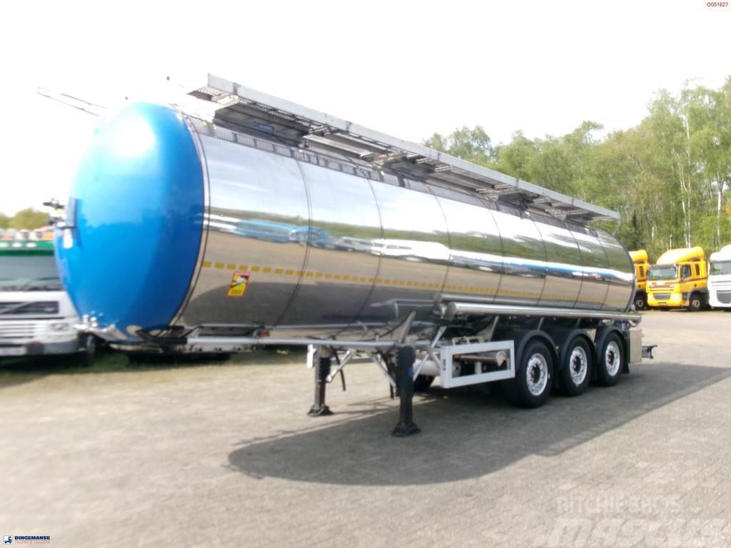 Feldbinder Chemical (non ADR) tank inox 34 m3 / 1 comp Polprikolice cisterne