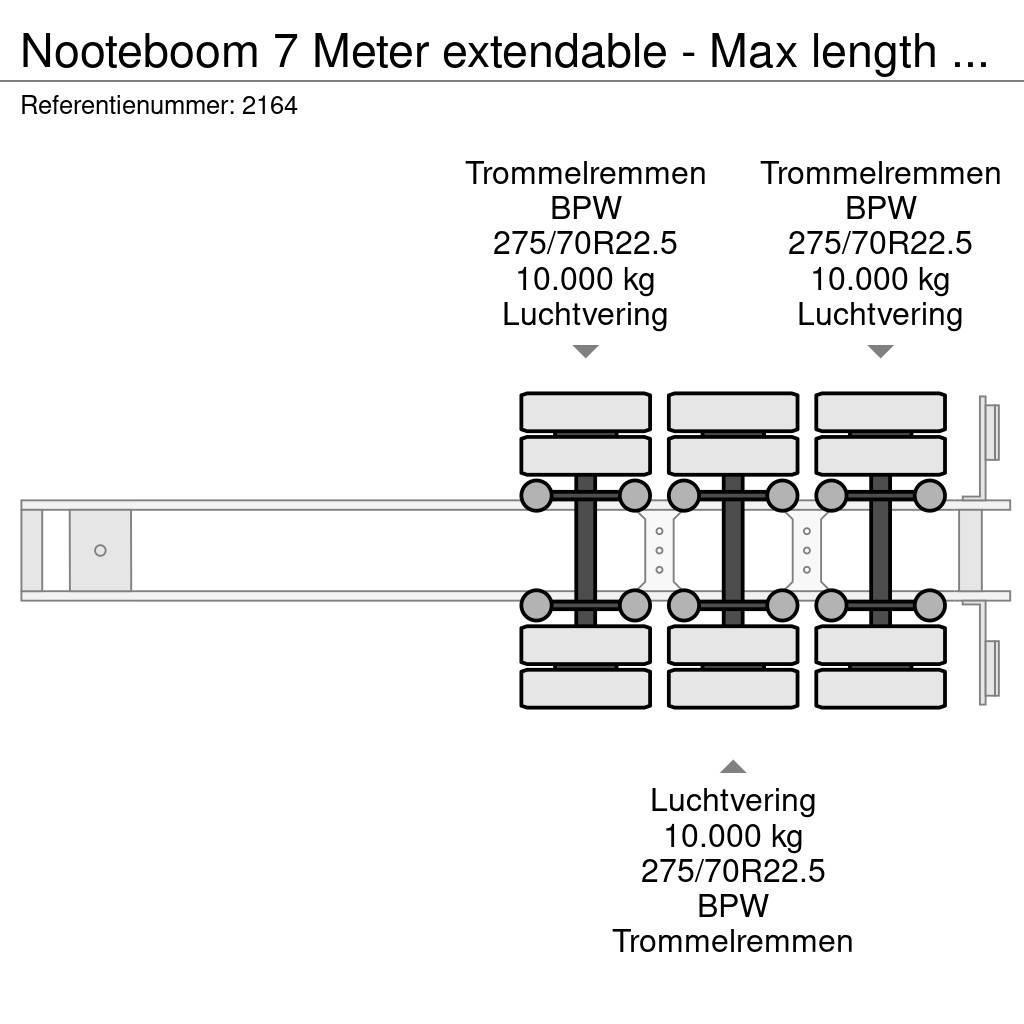 Nooteboom 7 Meter extendable - Max length 20 meter Plato/keson polprikolice