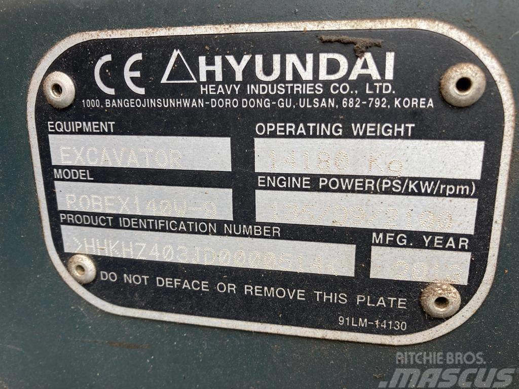 Hyundai Robex 140 W-9 Bagri na kolesih