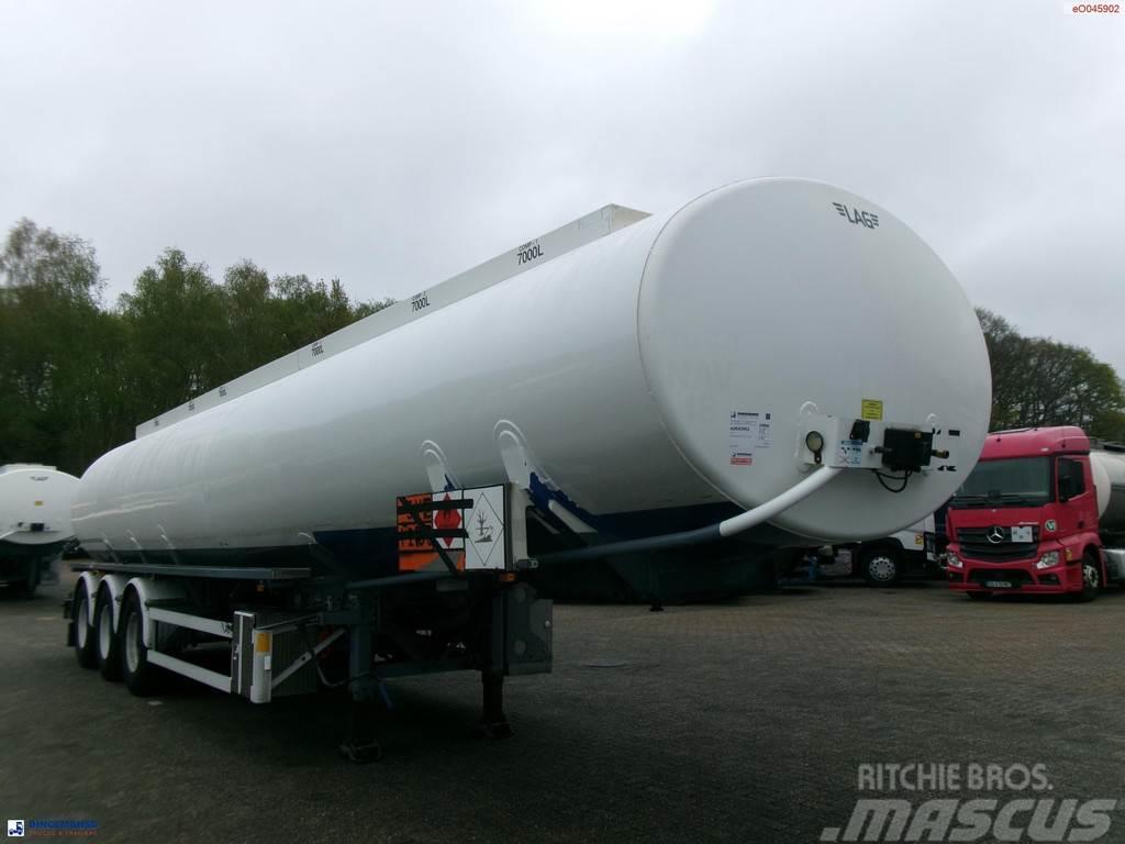 LAG Fuel tank alu 42 m3 / 6 comp + pump Polprikolice cisterne