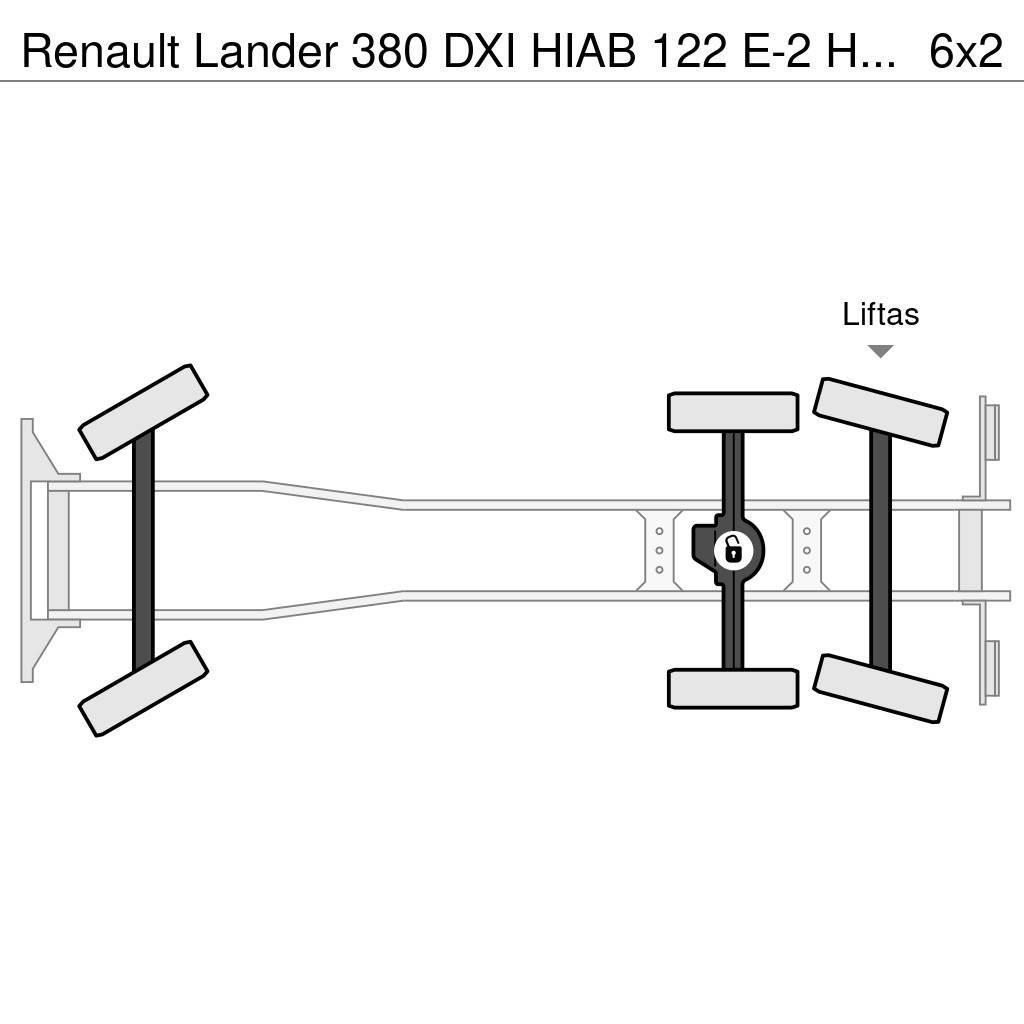 Renault Lander 380 DXI HIAB 122 E-2 HiDuo - REMOTE CONTROL Rabljeni žerjavi za vsak teren