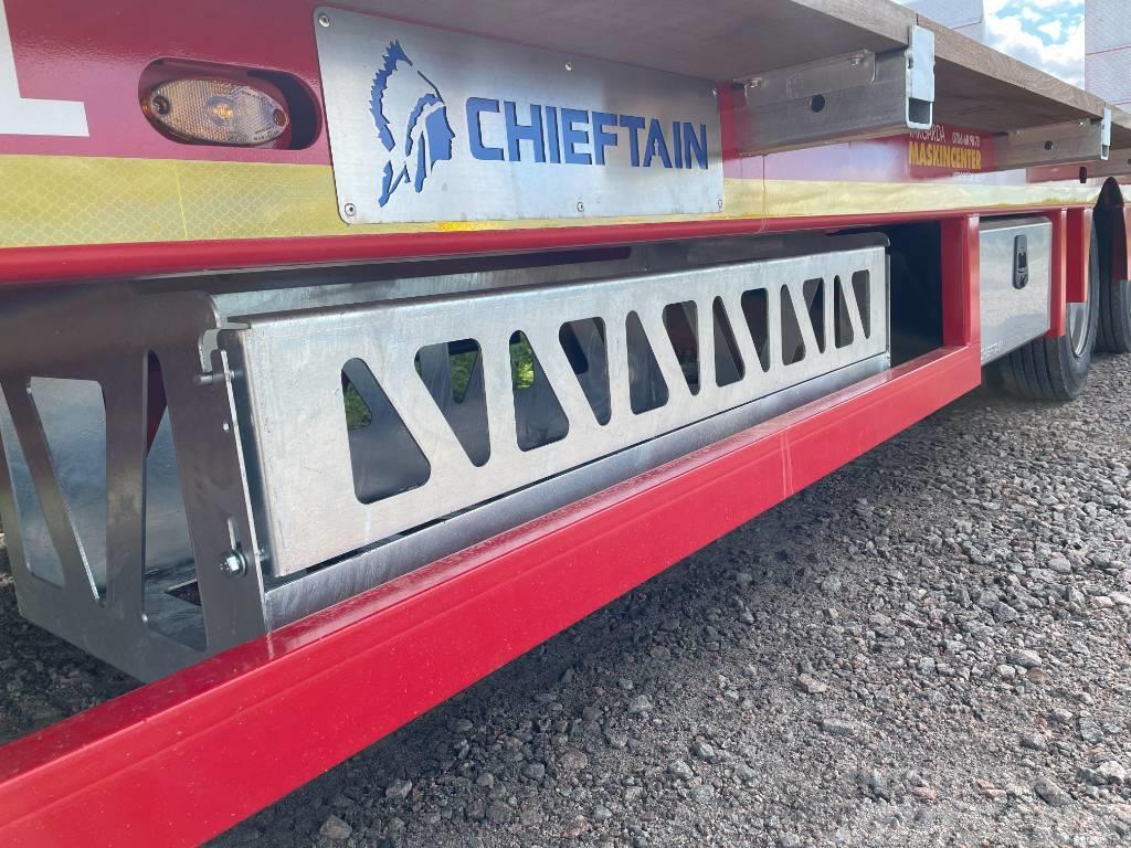 Chieftain XCEL 3-axl maskintransportkärra 28 ton lastvikt Plato/keson prikolice