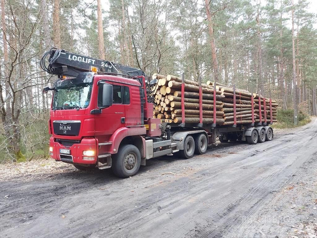 MAN TGS 26.540 6X6 z dźwigiem do przewozu drewna Tovornjaki za hlode