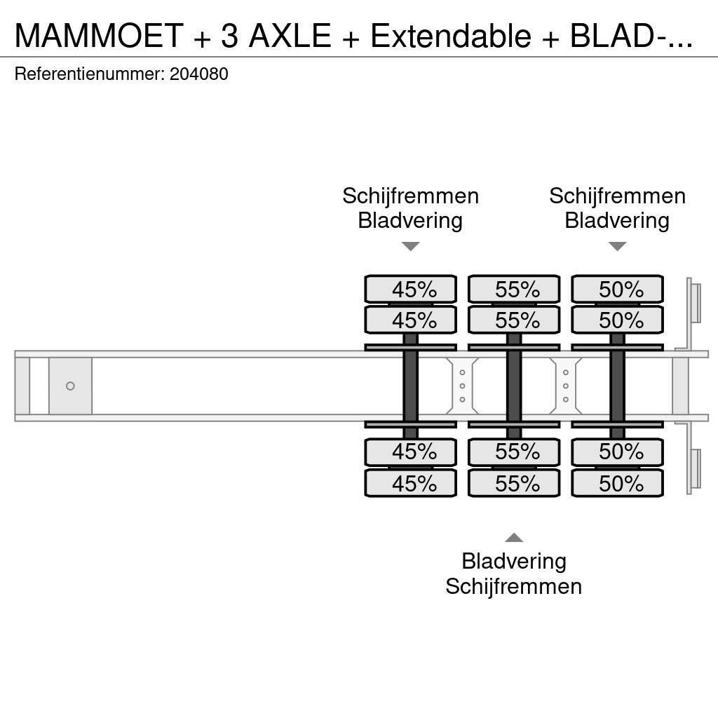  Mammoet + 3 AXLE + Extendable + BLAD-BLAD-BLAD Nizko noseče polprikolice